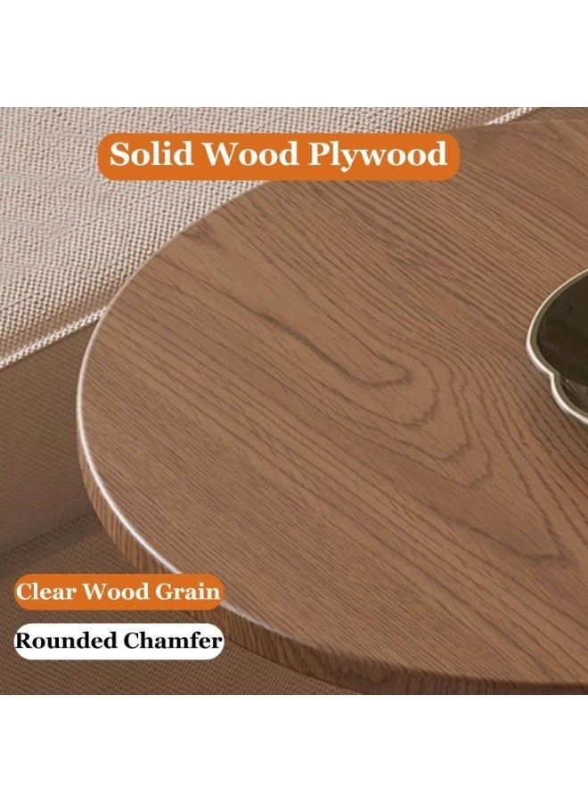 WALALLA Round End Table Living Room, Vintage Side Table, Farmhouse Pedestal Table Sofa Tray Table Industrial Circle Sofa Corners Table Modern Cocktail Table Nightstand, Retro Wood Accent Tables for  Living Room Bedroom  Patio Dorm Apartment Black - Image 3
